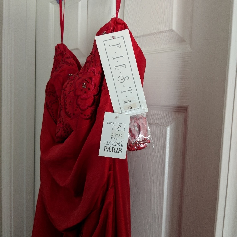 Red gown